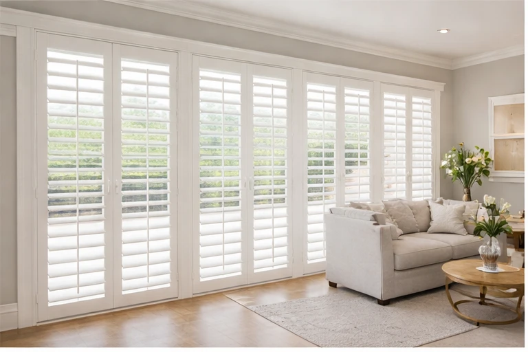 Aluminium window shutters with durable slats and weather-resistant design